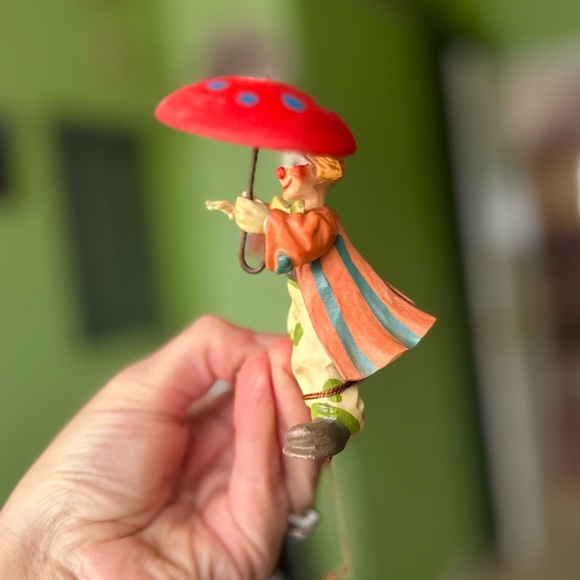 VTG Toriart Italian Clown Under Umbrella Figurine Cottagecore Art Decor - Picture 6 of 10